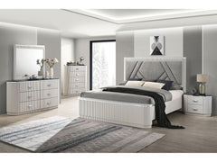 Aldgate Light Gray Queen 5 Piece Bedroom Set w/Chest - Ornate Home