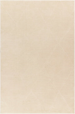 Aldis Cream Plush Textured Washable Rug - Ornate Home