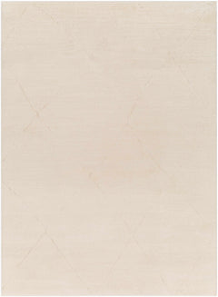 Aldis Cream Plush Textured Washable Rug - Ornate Home