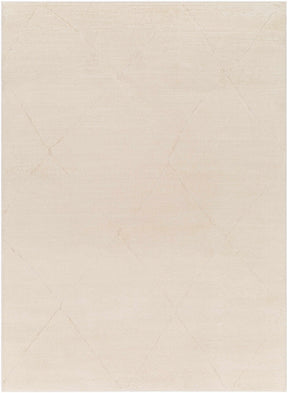 Aldis Cream Plush Textured Washable Rug - Ornate Home