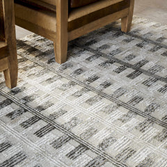 Aldis Grey Plush Textured Washable Rug - Clearance - Ornate Home