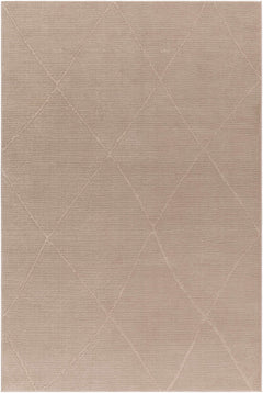 Aldis Tan Plush Textured Washable Rug - Clearance - Ornate Home