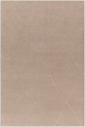 Aldis Tan Plush Textured Washable Rug - Clearance - Ornate Home