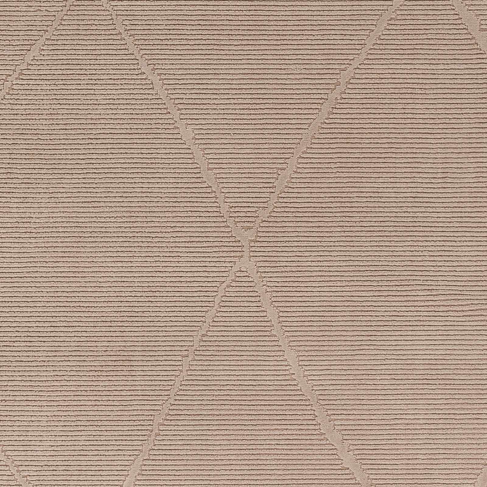 Aldis Tan Plush Textured Washable Rug - Clearance - Ornate Home