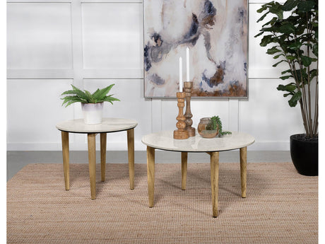 Aldis White 2-piece Coffee and End Table Set - Ornate Home