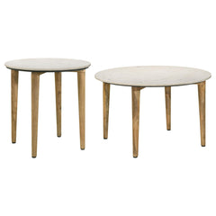 Aldis White 2-piece Coffee and End Table Set - Ornate Home