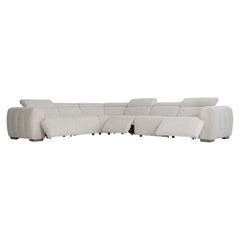 Aldo Aged Grey Power Motion Sectional - Ornate Home