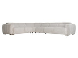 Aldo White/Cream Fabric Power Motion Sectional - Ornate Home