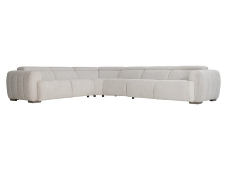 Aldo White/Cream Fabric Power Motion Sectional - Ornate Home