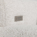 Aldo White/Cream Fabric Power Motion Sectional - Ornate Home