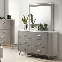 Aldridge Light Gray Mirror - Ornate Home