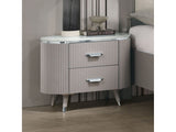 Aldridge Light Gray Nightstand - Ornate Home