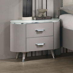 Aldridge Light Gray Queen 4 Piece Bedroom Set - Ornate Home