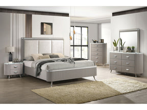 Aldridge Light Gray Queen 5 Piece Bedroom Set w/Chest - Ornate Home
