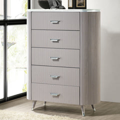 Aldridge Light Gray Queen 5 Piece Bedroom Set w/Chest - Ornate Home