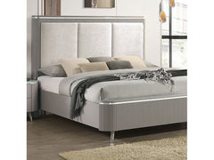 Aldridge Light Gray Queen Bed - Ornate Home