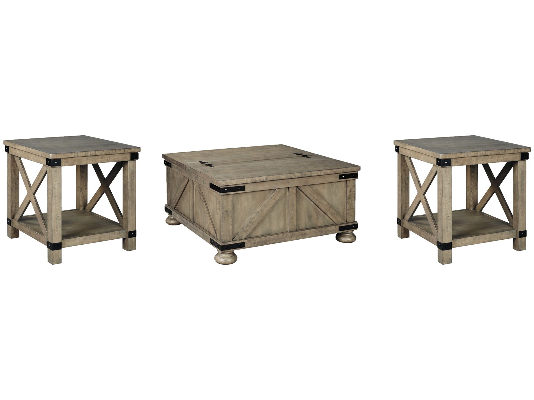 Aldwin Gray Coffee Table and 2 End Tables (Online Special Price) - Ornate Home