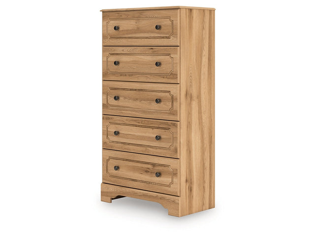 Aleaport Warm Brown Five Drawer Chest (Online Special Price) - Ornate Home