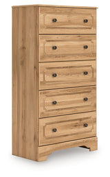 Aleaport Warm Brown Five Drawer Chest (Online Special Price) - Ornate Home