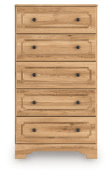 Aleaport Warm Brown Five Drawer Chest (Online Special Price) - Ornate Home