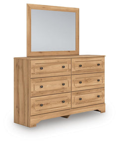 Aleaport Warm Brown Full Panel Bed, Dresser, Mirror, Chest and Nightstand - Ornate Home
