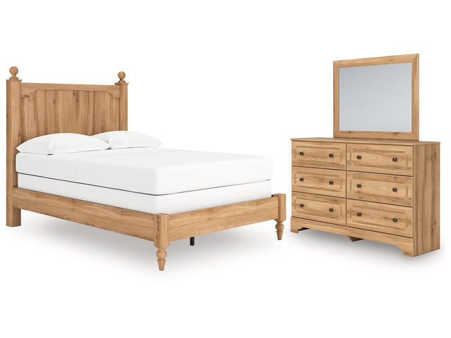 Aleaport Warm Brown Full Panel Bed, Dresser and Mirror (Online Special Price) - Ornate Home