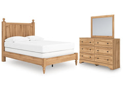 Aleaport Warm Brown Full Panel Bed, Dresser and Mirror - Ornate Home