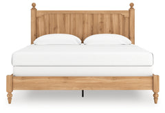 Aleaport Warm Brown King Panel Bed, Dresser, Mirror and Nightstand - Ornate Home