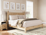 Aleaport Warm Brown King Panel Bed - Ornate Home