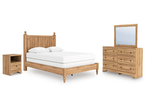 Aleaport Warm Brown Queen Panel Bed, Dresser, Mirror and Nightstand (Online Special Price) - Ornate Home