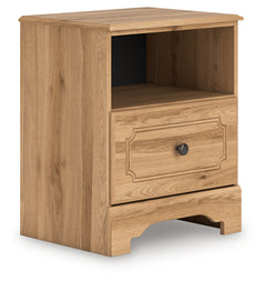 Aleaport Warm Brown Queen Panel Bed, Dresser, Mirror and Nightstand - Ornate Home