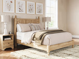 Aleaport Warm Brown Queen Panel Bed, Dresser, Mirror and Nightstand - Ornate Home
