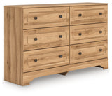 Aleaport Warm Brown Six Drawer Dresser (Online Special Price) - Ornate Home