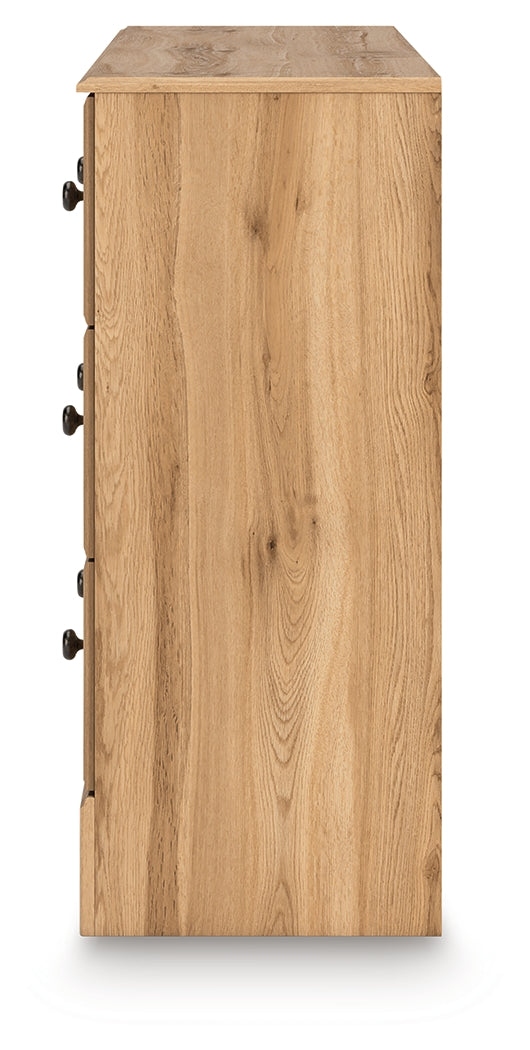 Aleaport Warm Brown Six Drawer Dresser - Ornate Home