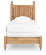 Aleaport Warm Brown Twin Panel Bed, Dresser and Mirror (Online Special Price) - Ornate Home