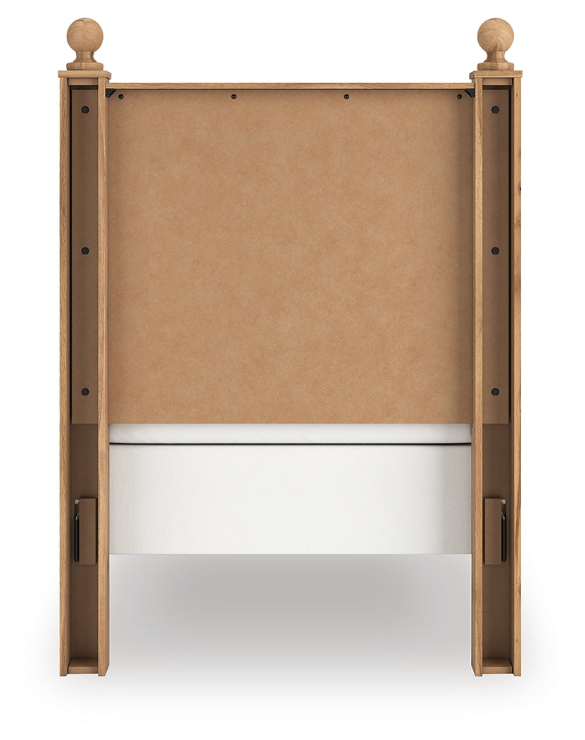 Aleaport Warm Brown Twin Panel Bed, Dresser and Mirror (Online Special Price) - Ornate Home