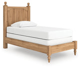 Aleaport Warm Brown Twin Panel Bed, Dresser and Mirror - Ornate Home