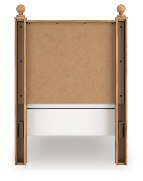 Aleaport Warm Brown Twin Panel Bed, Dresser and Mirror - Ornate Home