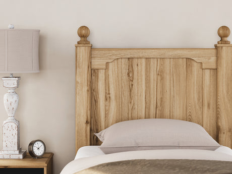 Aleaport Warm Brown Twin Panel Bed, Dresser and Mirror - Ornate Home