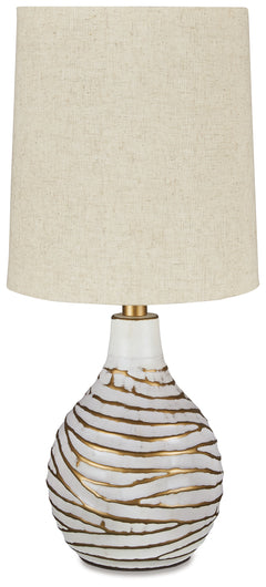 Aleela White/Gold Table Lamp (Set of 2) - Ornate Home
