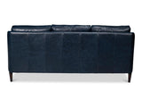 Alehandro Blue Leather Sofa - Ornate Home