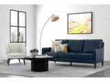 Alehandro Blue Leather Sofa - Ornate Home