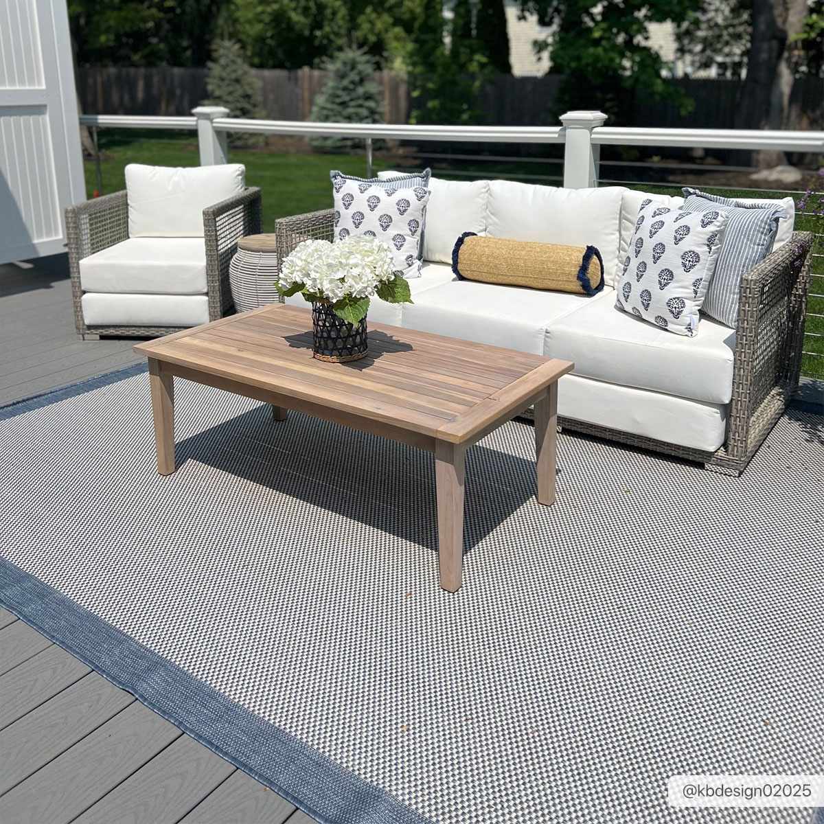 Aleid Blue Outdoor Area Rug - Clearance