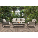 Aleisha Gray/Beige Outdoor Patio Sofa - Ornate Home