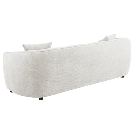 Aleisha Ivory 3-piece Chenille Upholstered Sofa Set - Ornate Home