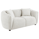 Aleisha Ivory 3-piece Chenille Upholstered Sofa Set - Ornate Home