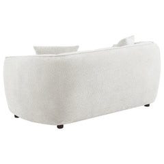 Aleisha Ivory 3-piece Chenille Upholstered Sofa Set - Ornate Home