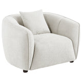 Aleisha Ivory 3-piece Chenille Upholstered Sofa Set - Ornate Home