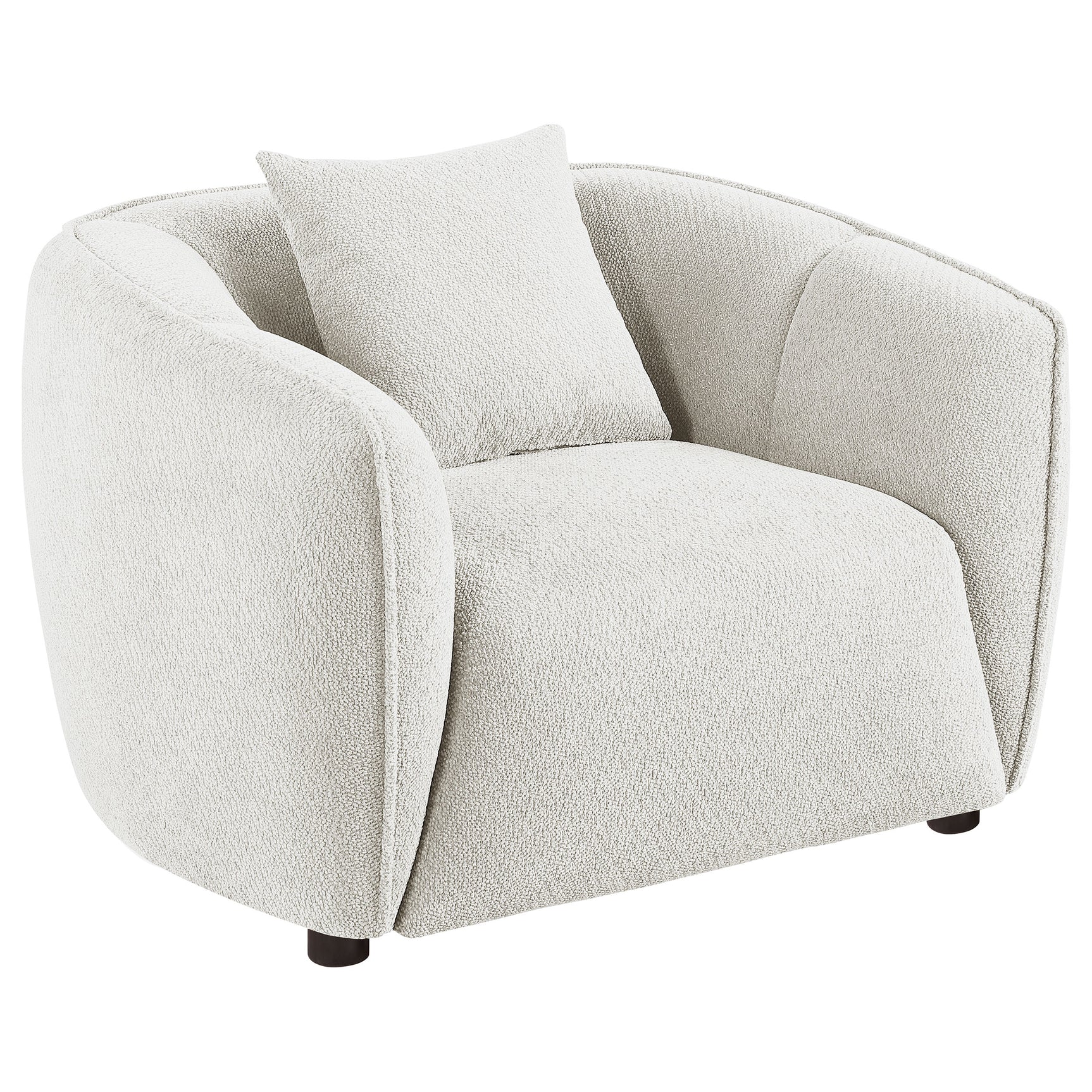 Aleisha Ivory 3-piece Chenille Upholstered Sofa Set - Ornate Home