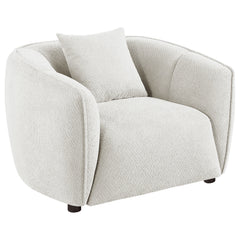 Aleisha Ivory 3-piece Chenille Upholstered Sofa Set - Ornate Home